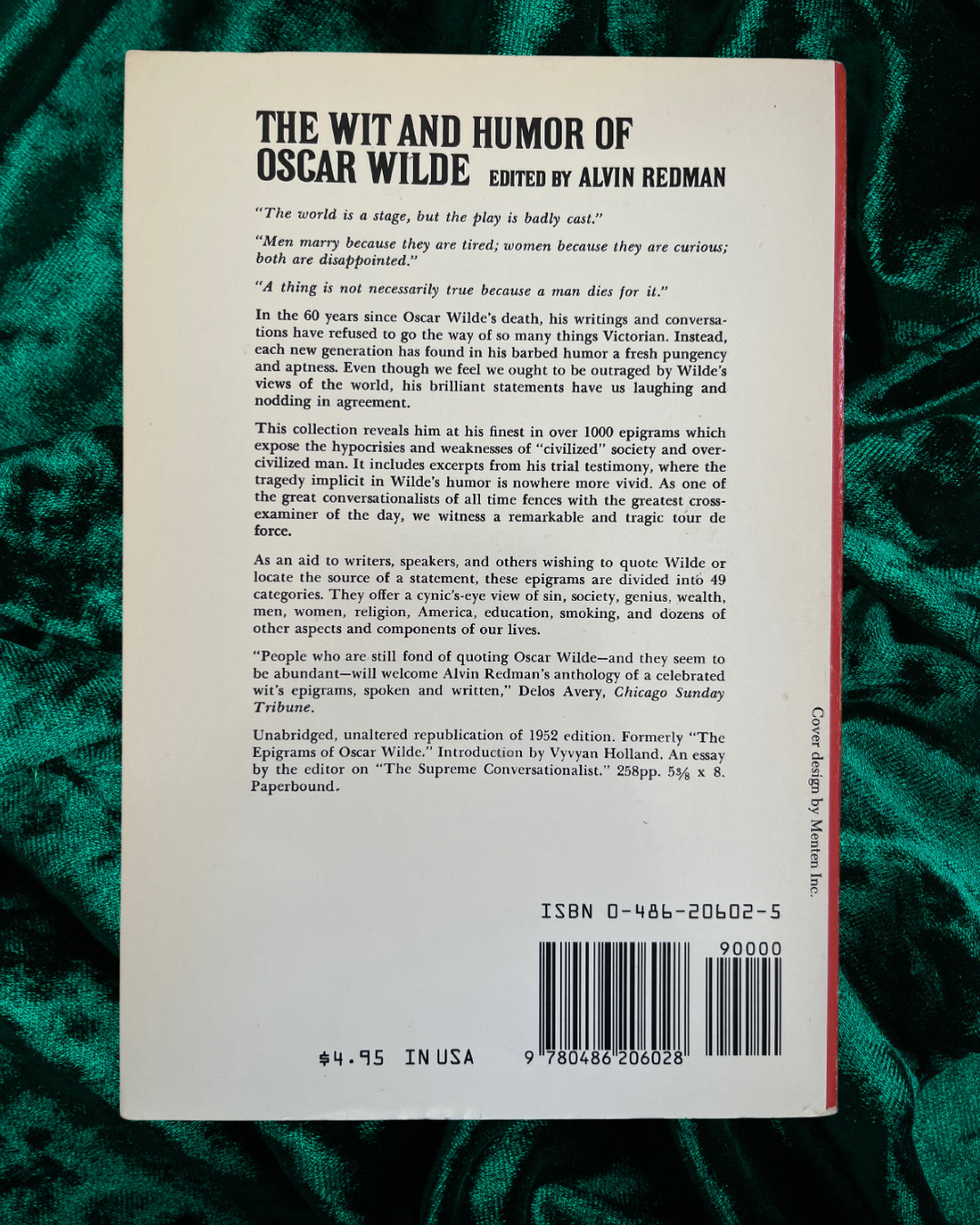 The Wit and Humor of Oscar Wilde - Oscar Wilde; Edited by Alvin Redman