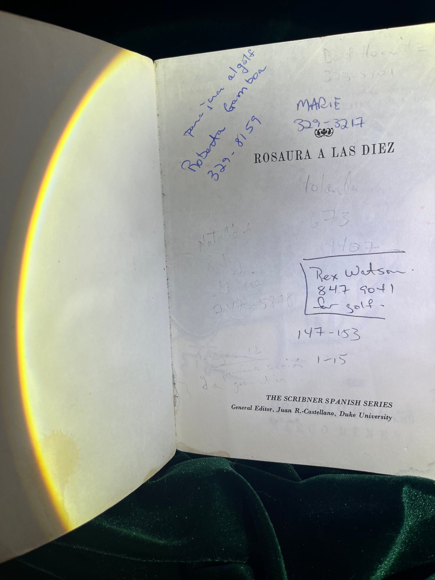 Rosaura A Las Diez (Spanish & English Version) (bilingual) fair condition - marked