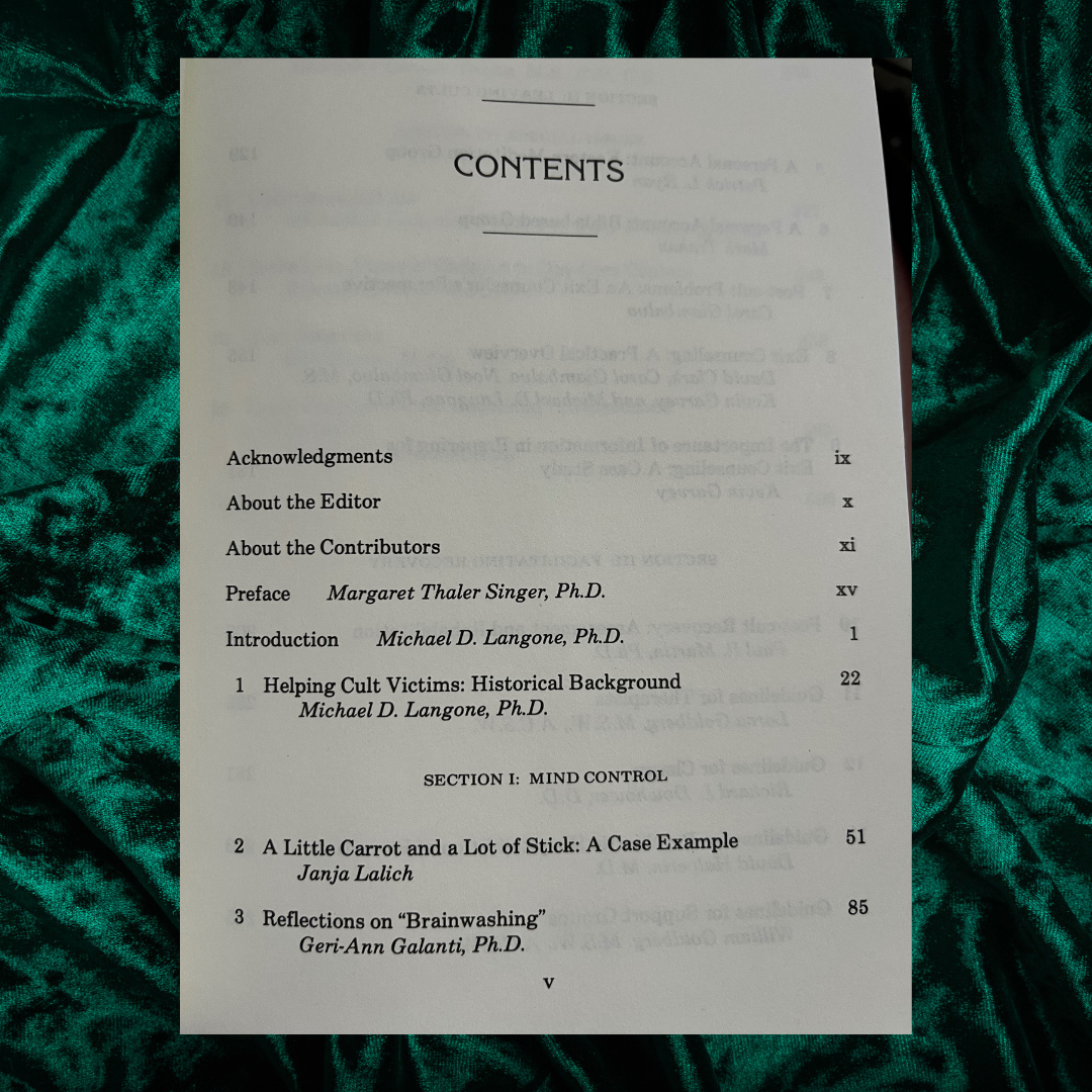 Recovery From Cults by Michael D. Langone