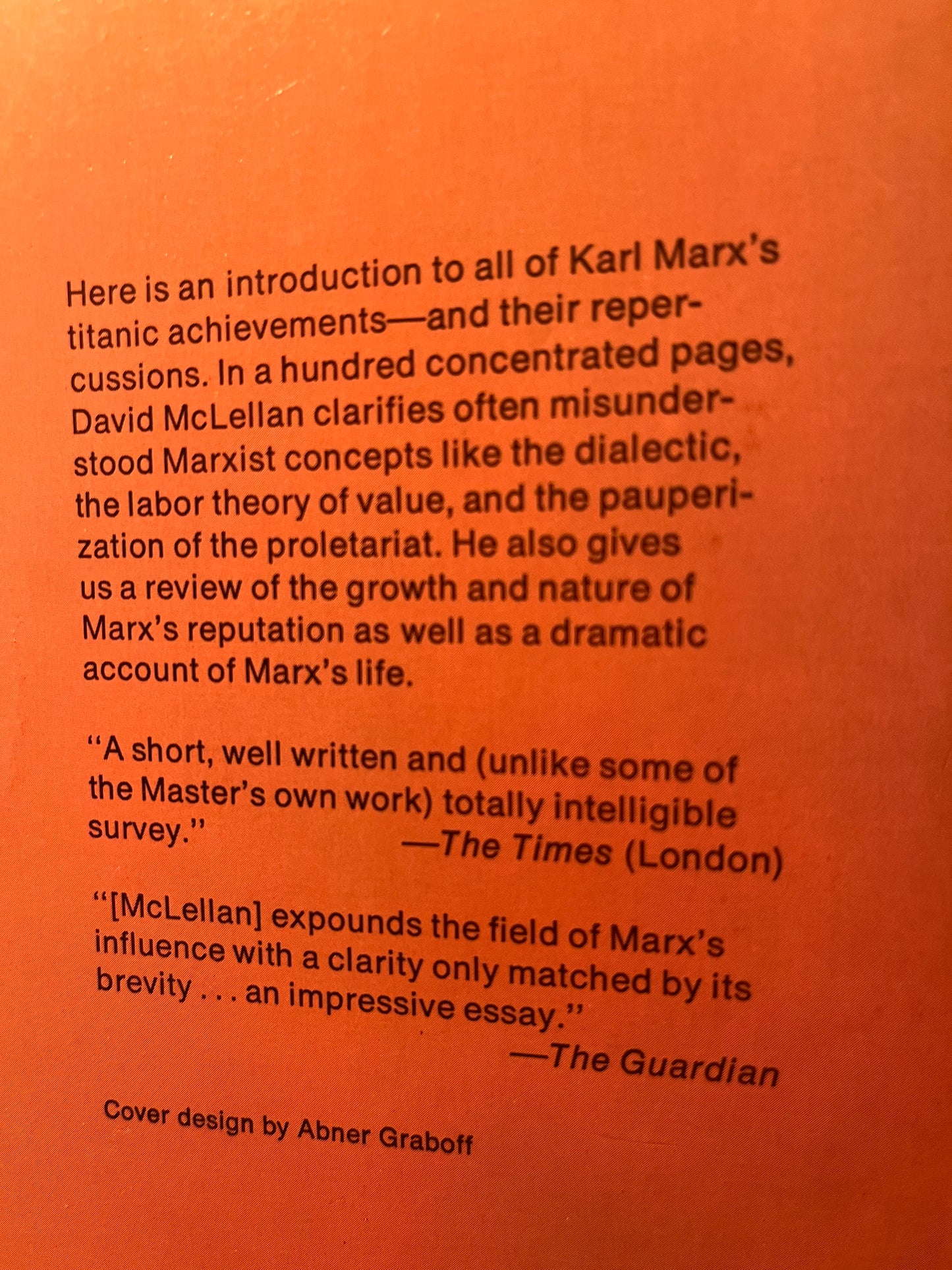 Karl Marx by David McLellan