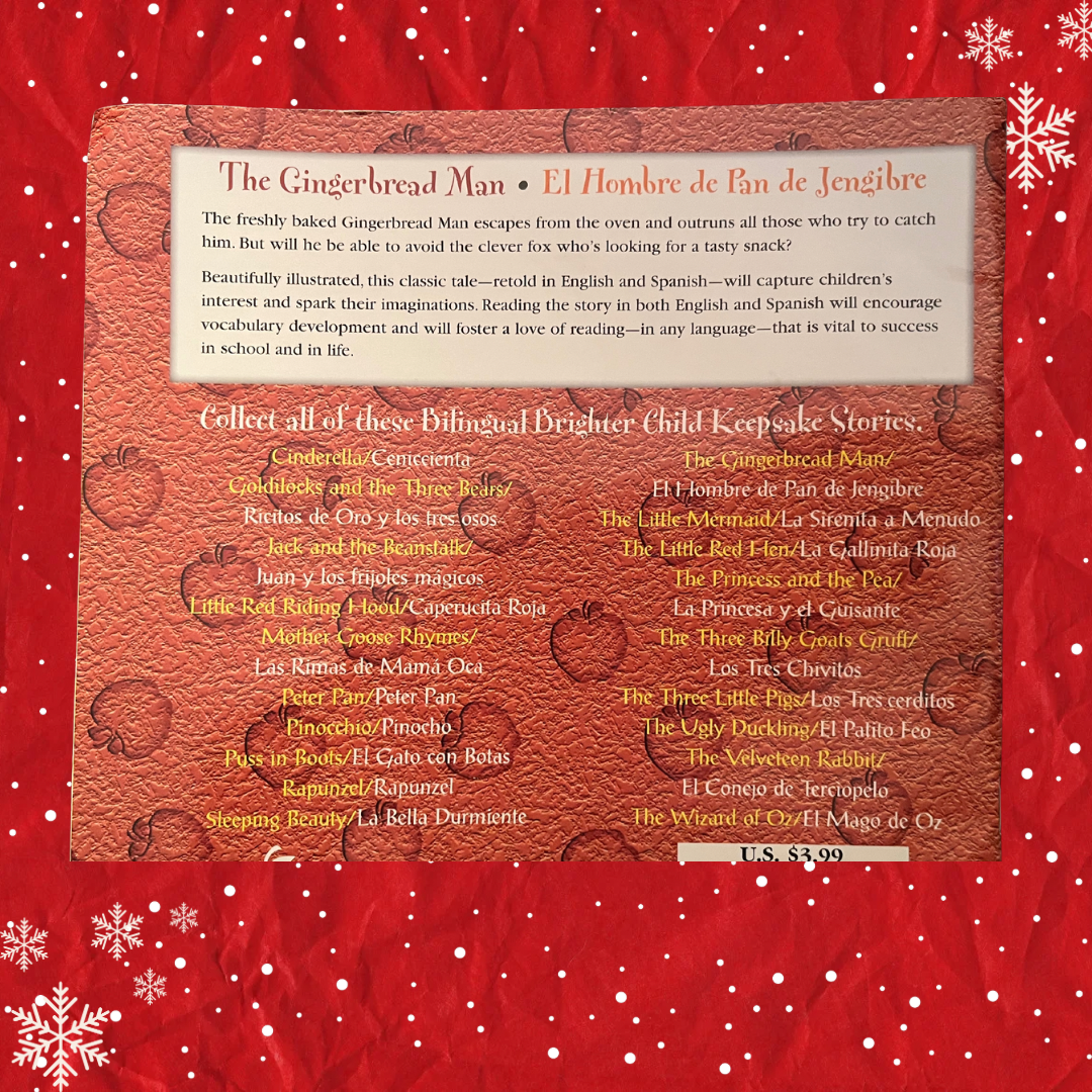 The Gingerbread Man/El Hombre de Pan de Jengibre (bilingual) told by Catherine McCafferty