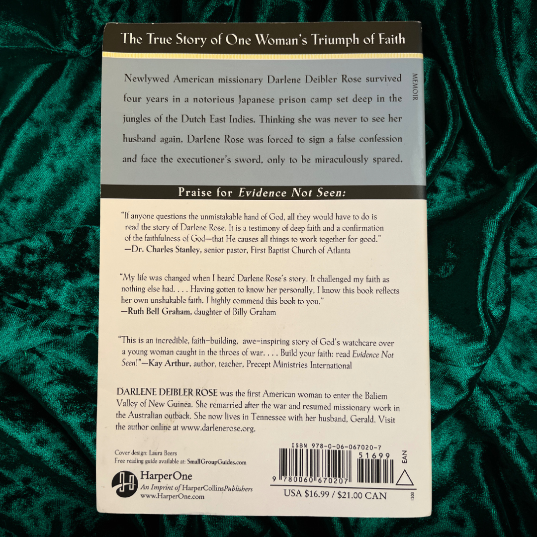 Evidence Not Seen by Darlene Deibler Rose