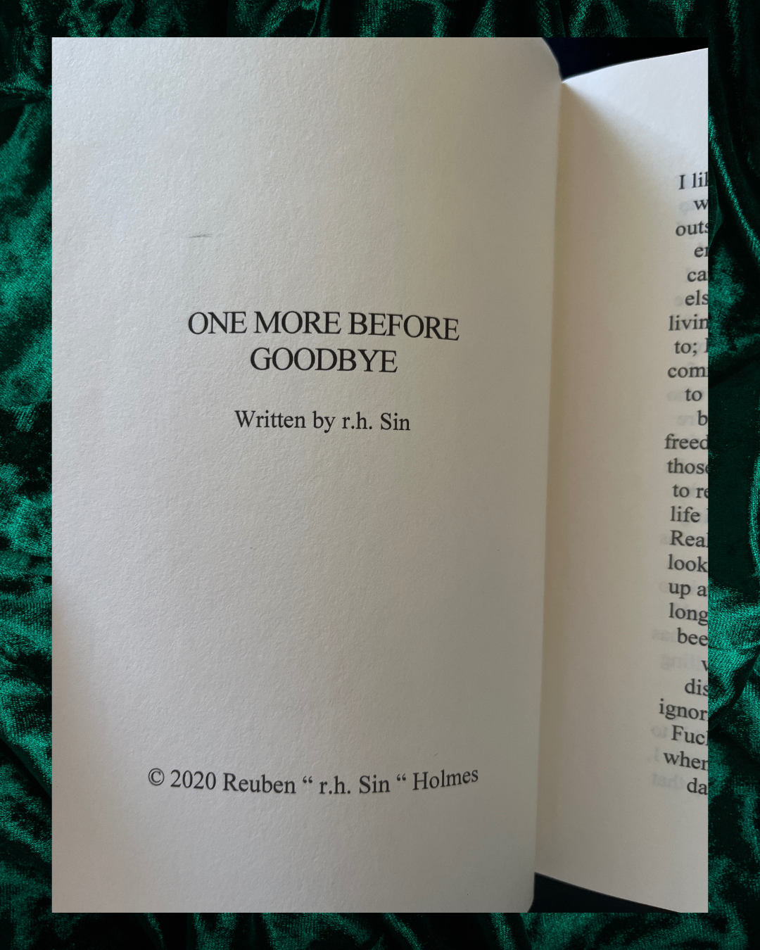 One More Before Goodbye by r.h. Sin