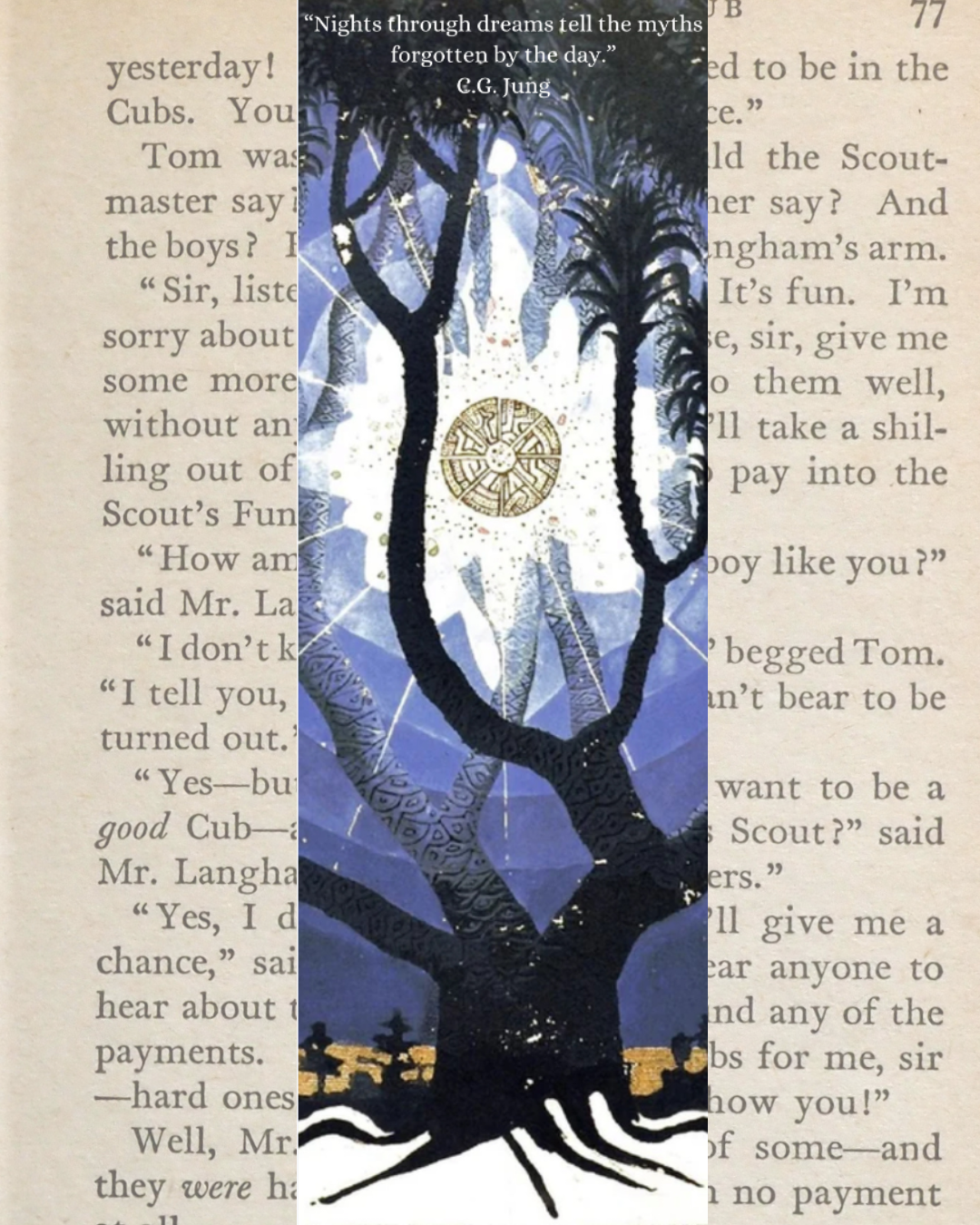Carl Jung Quote & Art work Bookmark