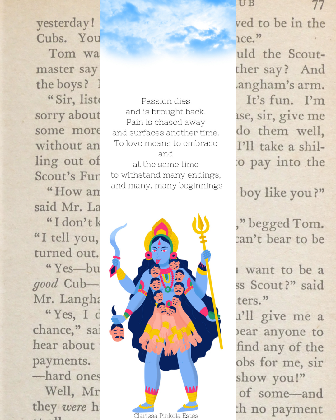 Clarissa Pinkola Estés x Kali Bookmark