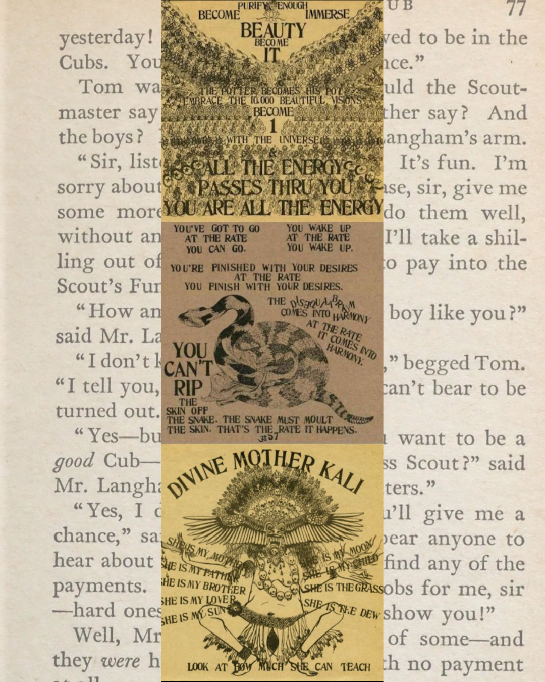 Ram Dass - Be Here Now Art Bookmark