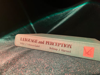 Language and Perception by George A. Miller & Philip N. Johnson-Laird