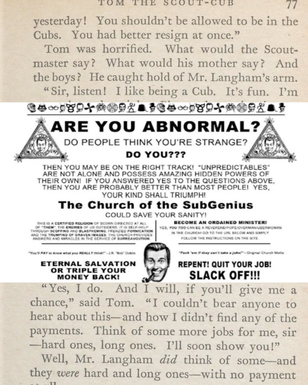 Church of the Subgenius Bookmark